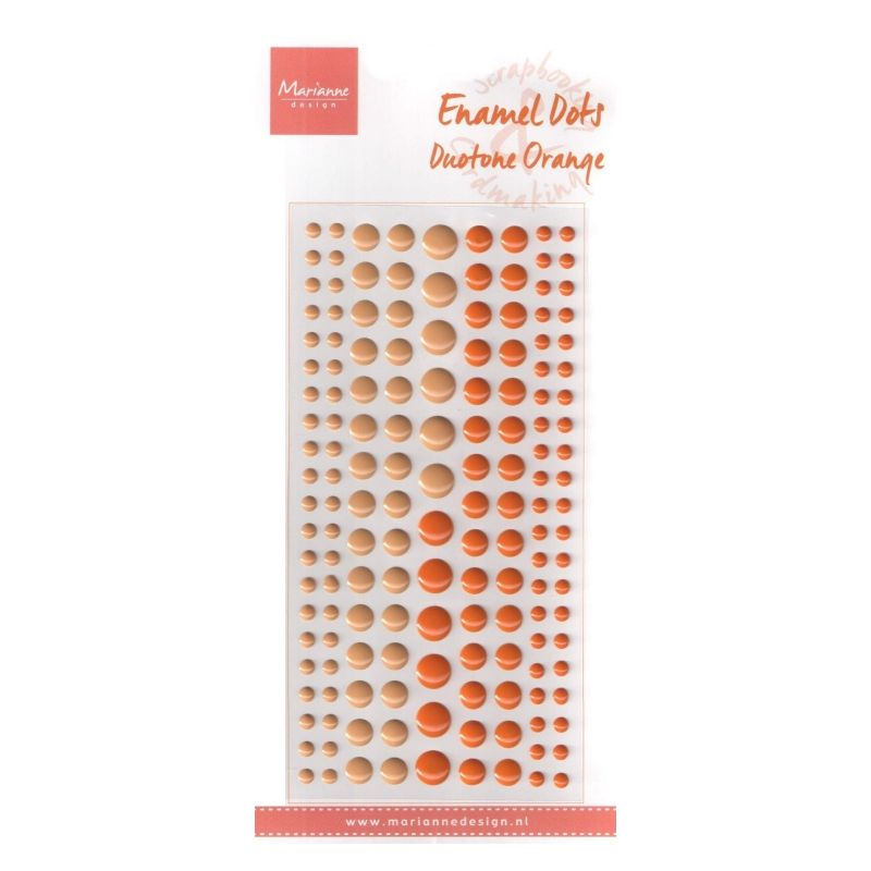 Enamelové samolepicí tečky (156ks) oranžové