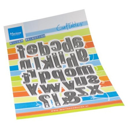 Abeceda malá písmena - vyřezávací kovové šablony Craftables (29ks)