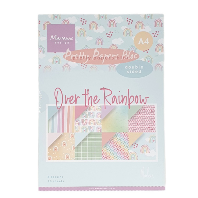 Sada oboustranných papírů A4 Over the rainbow