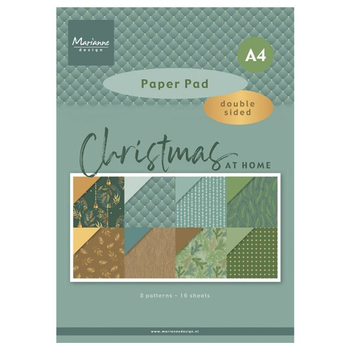 Sada oboustranných papírů A4 Christmas at home