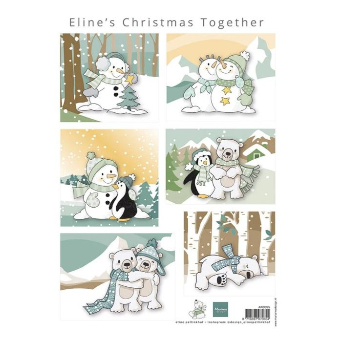 List A4 s obrázky - Vánoce spolu (5ks)