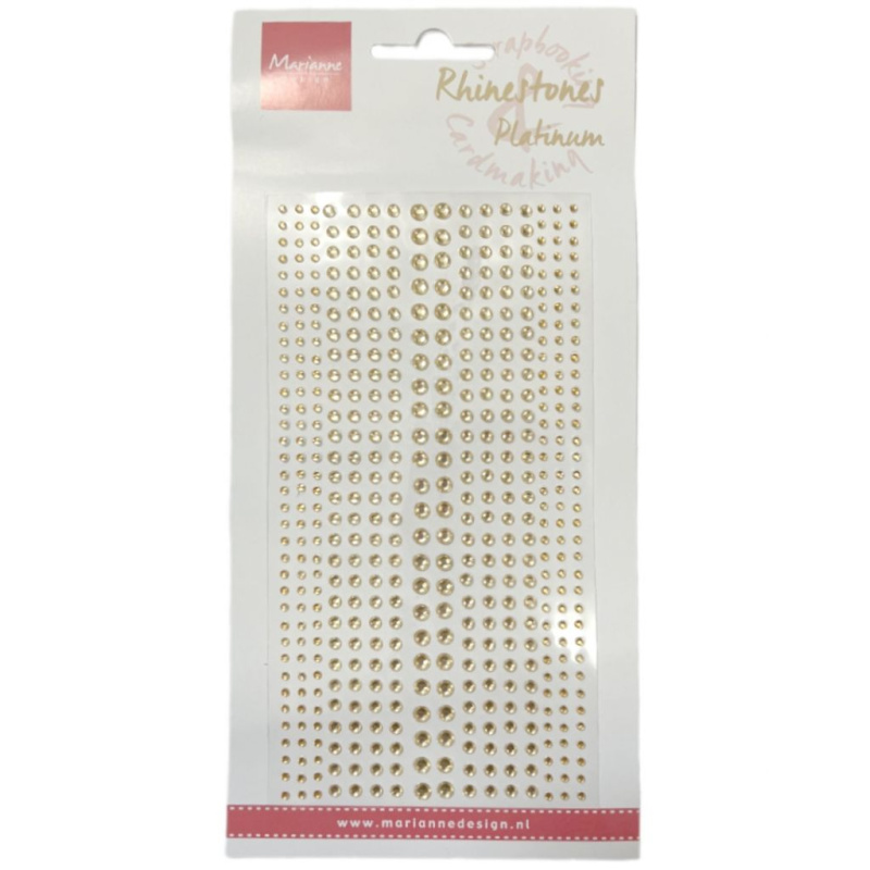 Samolepicí kamínky světle zlaté 496ks