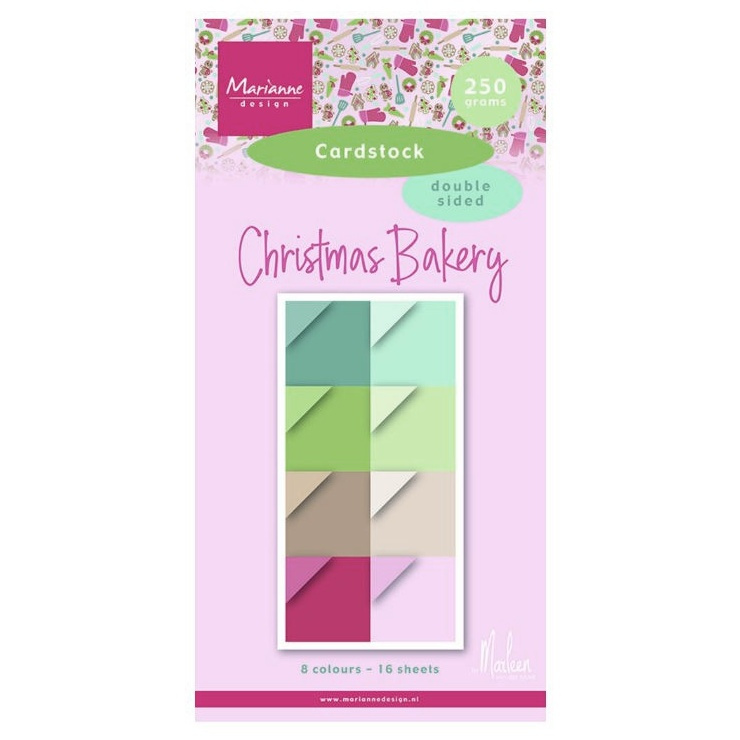 Sada oboustranných papírů 15x30cm Christmas Bakery (16ks)