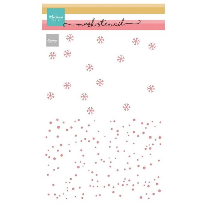 Plastová šablona 15x21cm sníh a vločky