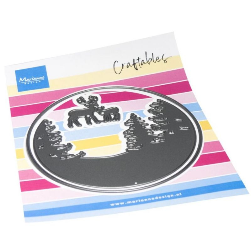 Zimní krajina - vyřezávací kovová šablona Craftables (3ks)