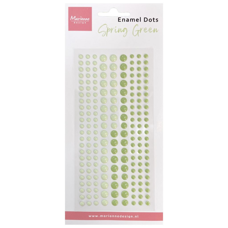 Enamelové samolepicí tečky (198ks) jarní zelené