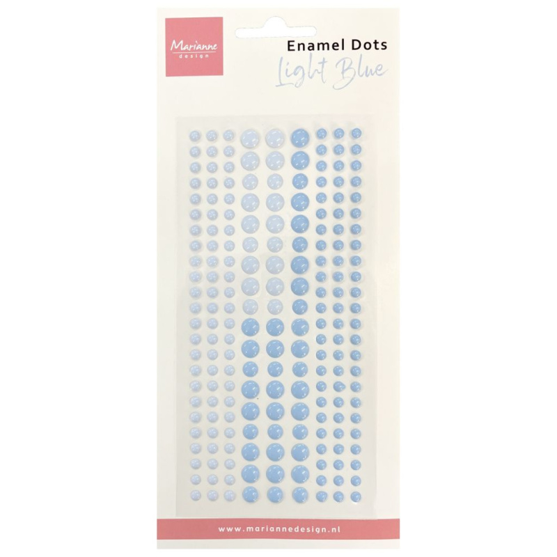 Enamelové samolepicí tečky (198ks) světle modré