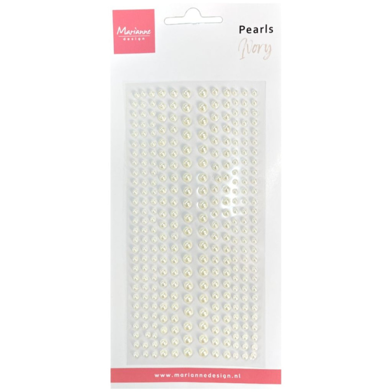 Samolepicí perličky krémové (300ks)