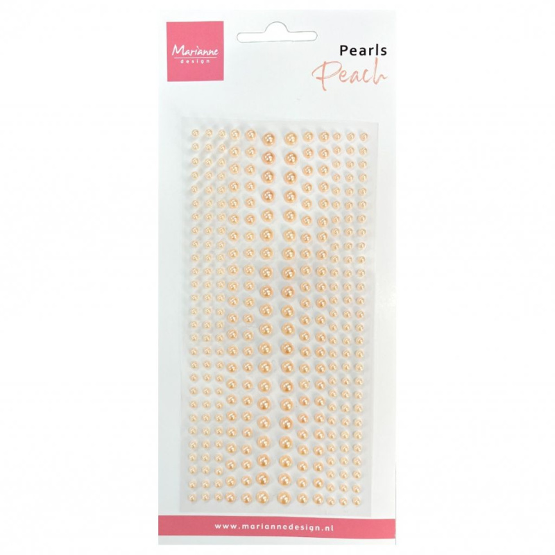 Samolepicí perličky světle oranžové (300ks)