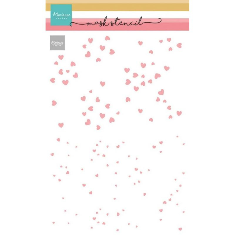 Plastová šablona 15x21cm srdíčka