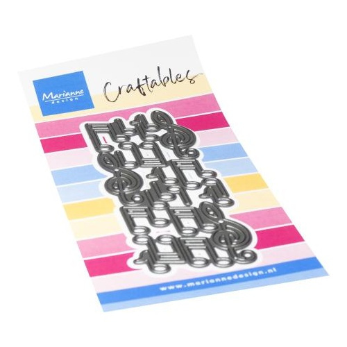 Noty - vyřezávací kovová šablona Craftables (1ks)