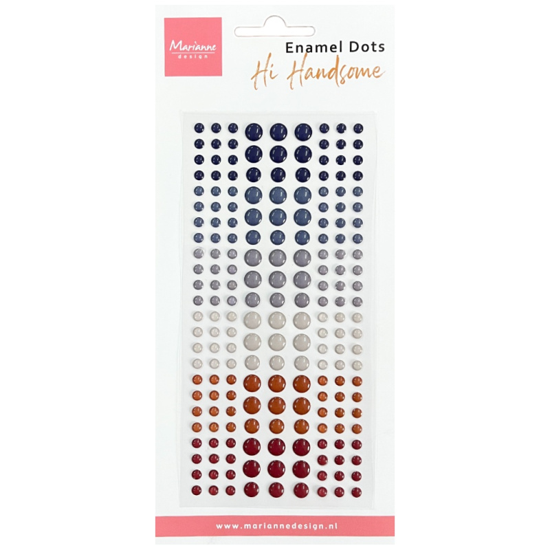 Enamelové samolepicí tečky (198ks) mix barev