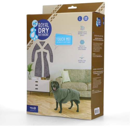 Vodítka, obojky a postroje pro psy - Royal Dry Bathrobe For Dogs L