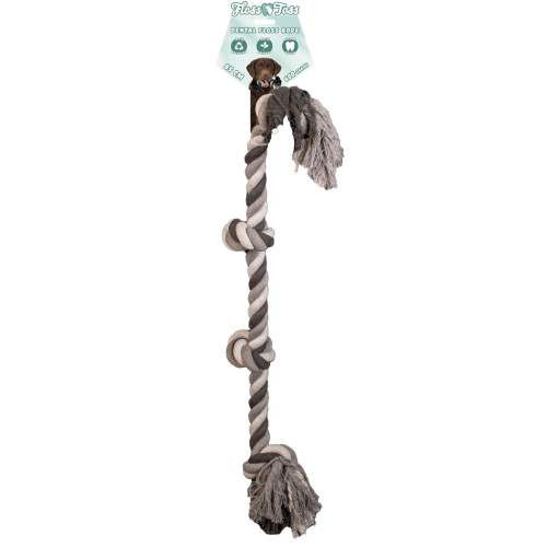 Hračka pro psy - Floss Toss Natural Dental Ropes Floss Toss Dental Rope 4 Knot - 85 cm