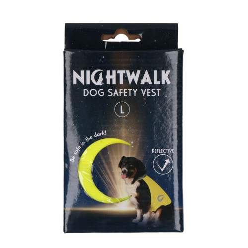 Vodítka, obojky a postroje pro psy - Nightwalk Safety Vest Yellow L