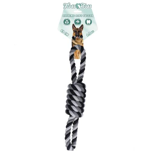 Hračka pro psy - Floss Toss Natural Dental Ropes Floss Toss Dental Rope Exteme 8-Tugger - 61 cm