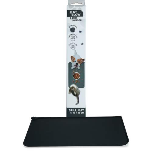 Misky, fontány & láhve pro psy - Eat Slow Live Longer Spill Mat S Grey