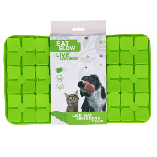 Hračka pro psy - Eat Slow Live Longer Lick Mat Dimensions Flower Green