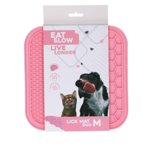 Hračka pro psy - Eat Slow Live Longer Lick Mat Duo M Pink