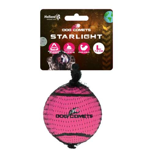 Hračka pro psy - Dog Comets Starlight Tennis Ball L Pink