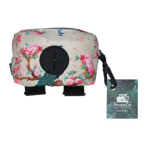 Vodítka, obojky a postroje pro psy - PoopyGo Eco Bag Peacock (White)