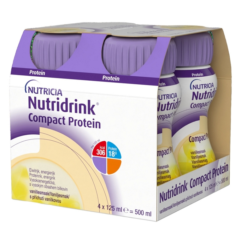 NUTRIDRINK COMPACT PROTEIN S PŘÍCHUTÍ VANILKOVOU perorální roztok 4X125ML