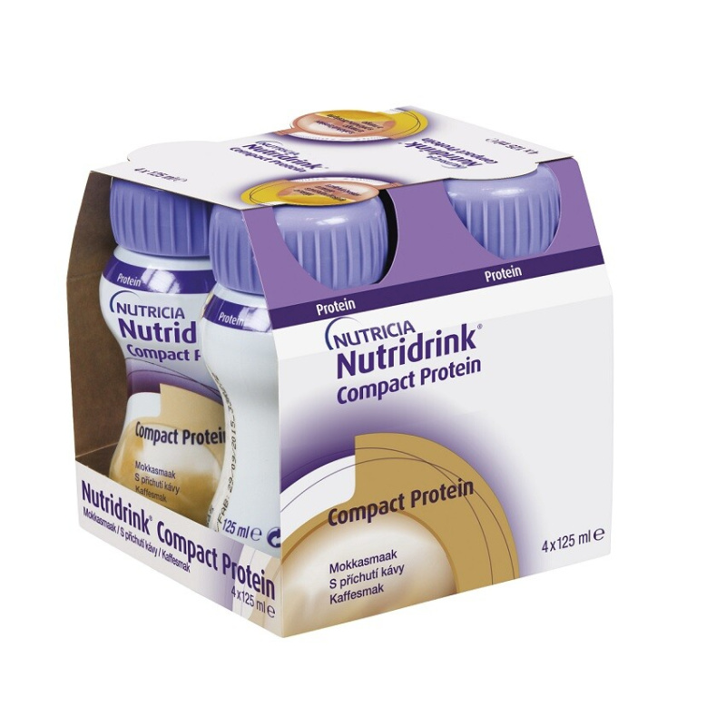 NUTRIDRINK COMPACT PROTEIN S PŘÍCHUTÍ KÁVY perorální roztok 4X125ML
