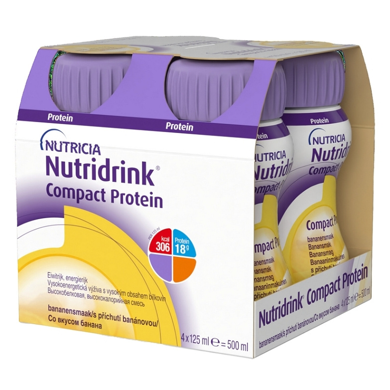 NUTRIDRINK COMPACT PROTEIN S PŘÍCHUTÍ BANÁNOVOU perorální roztok 4X125ML