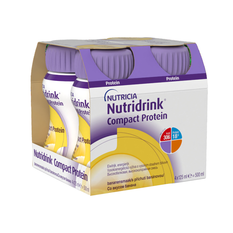 NUTRIDRINK COMPACT PROTEIN S PŘÍCHUTÍ BANÁNOVOU perorální roztok 4X125ML