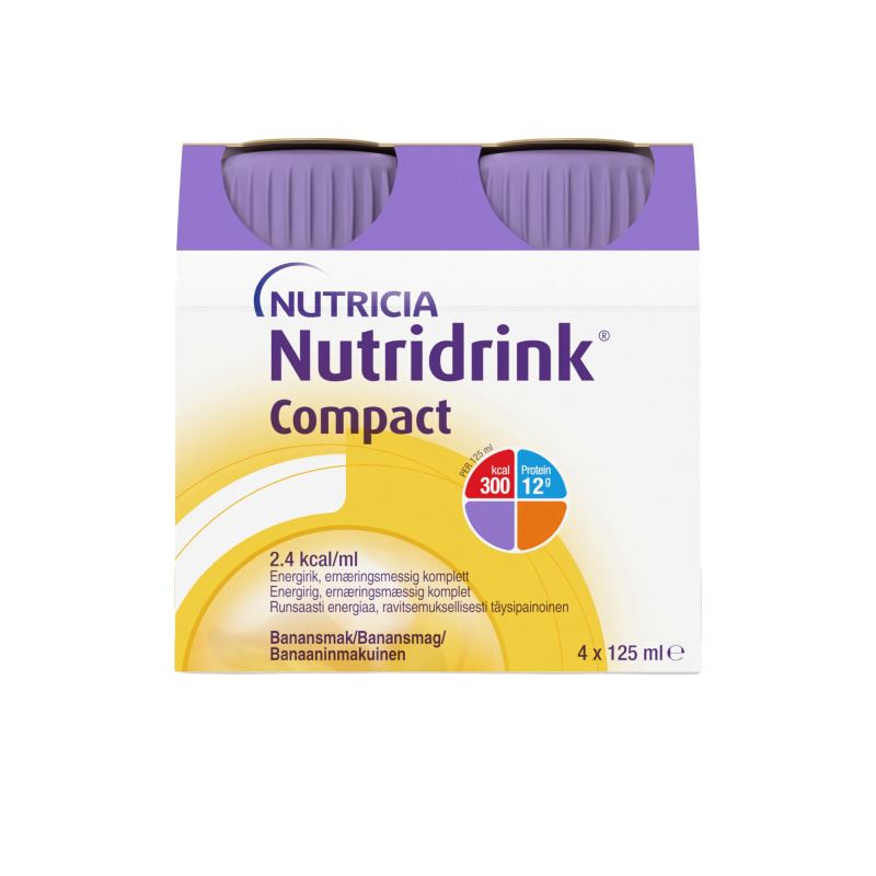 NUTRIDRINK COMPACT PROTEIN S PŘÍCHUTÍ BANÁNOVOU perorální roztok 4X125ML