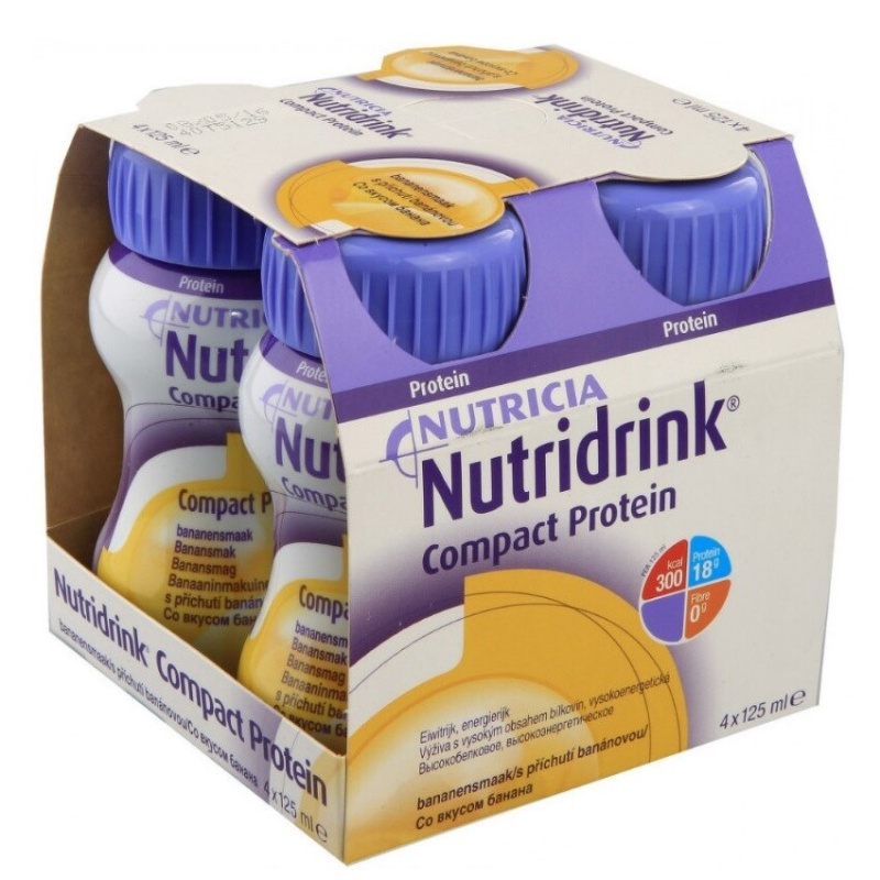 NUTRIDRINK COMPACT PROTEIN S PŘÍCHUTÍ BANÁNOVOU perorální roztok 4X125ML