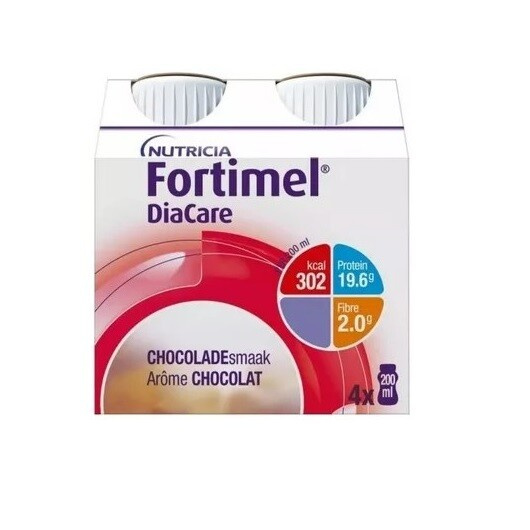 FORTIMEL DiaCare s příchutí čokoláda 4 x 200 ml