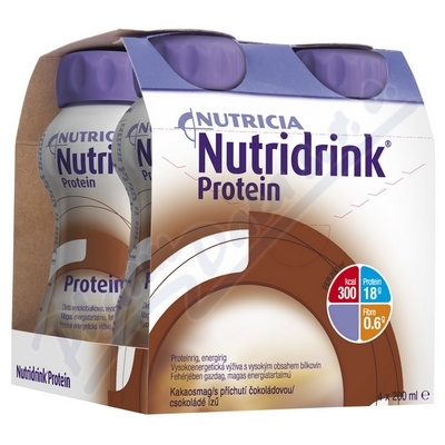 NUTRIDRINK PROTEIN S PŘÍCHUTÍ ČOKOLÁDOVOU perorální roztok 4X200ML