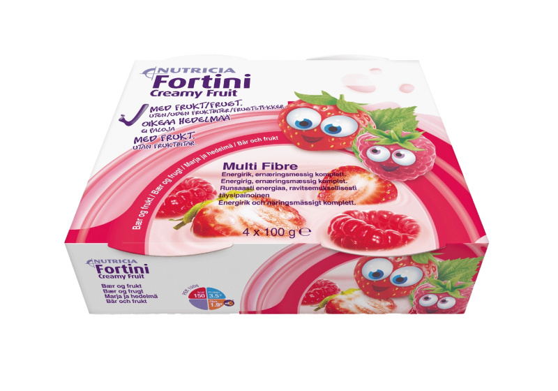 FORTINI Creamy fruit multi fibre červené ovoce 4 x 100 g
