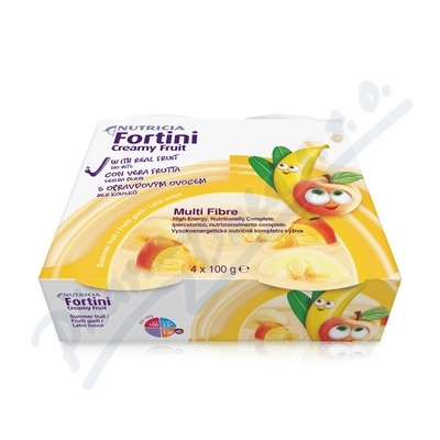 FORTINI Creamy fruit multi fibre letní ovoce 4 x 100g