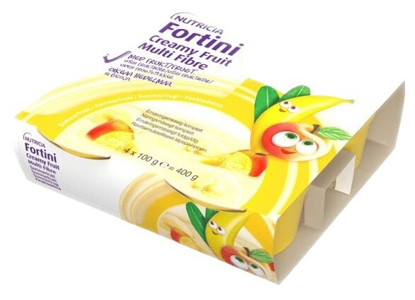 FORTINI Creamy fruit multi fibre letní ovoce 4 x 100g