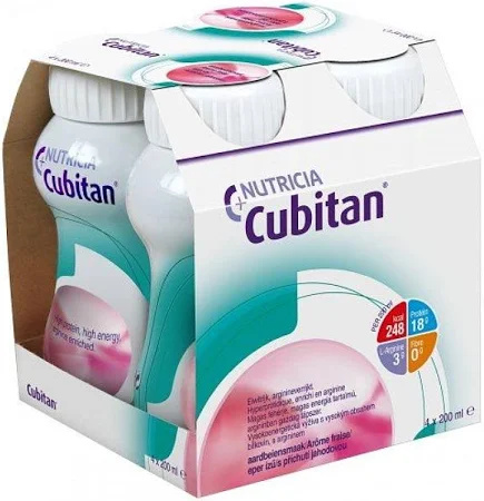 CUBITAN s příchutí jahoda 4 x 200 ml