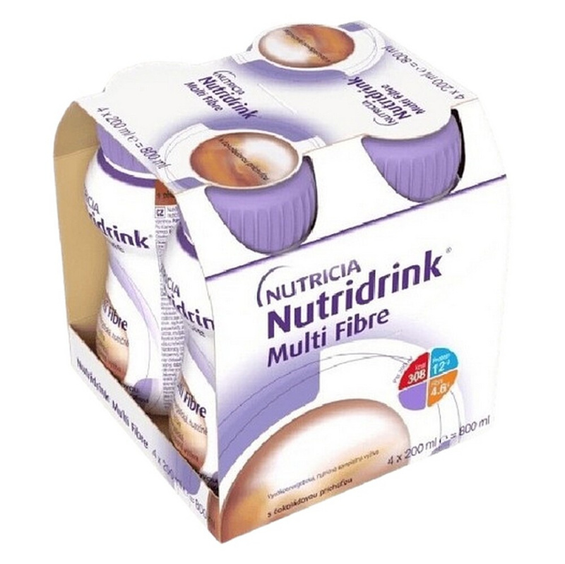NUTRIDRINK Multi Fibre čokoládový 4 x 200 ml
