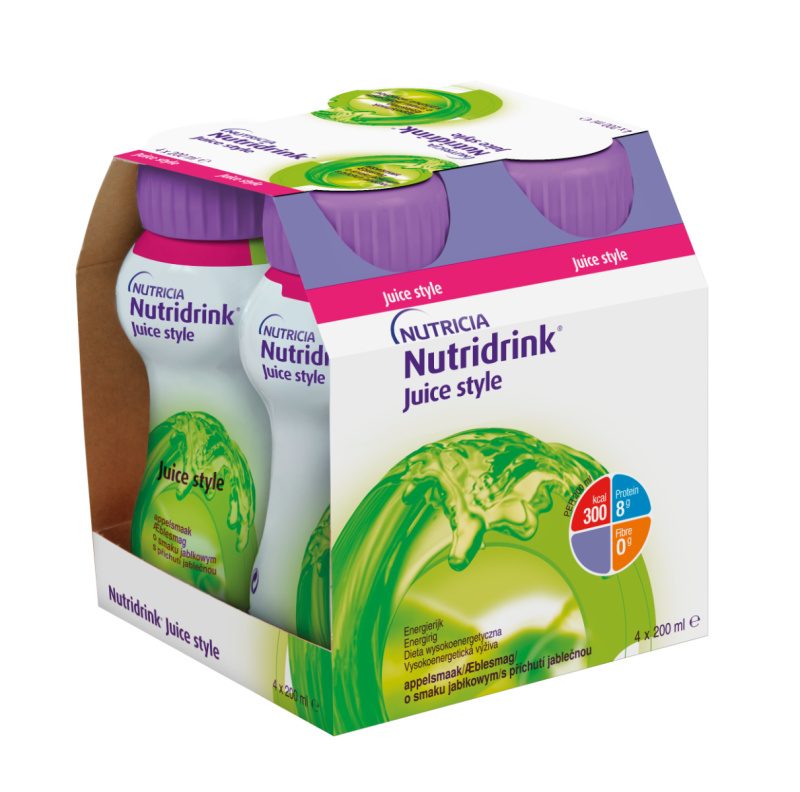 NUTRIDRINK Juice style jablečná příchuť 4 x 200 ml