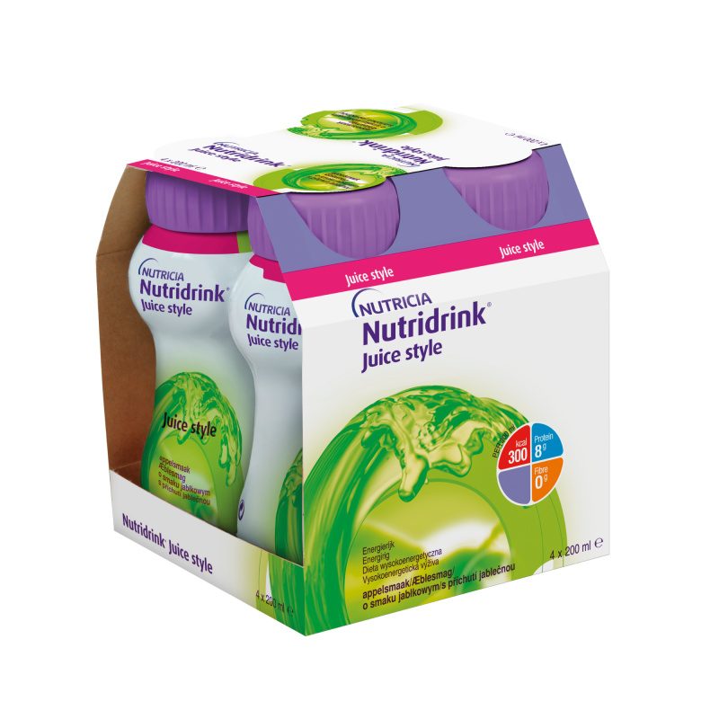 NUTRIDRINK Juice style jablečná příchuť 4 x 200 ml