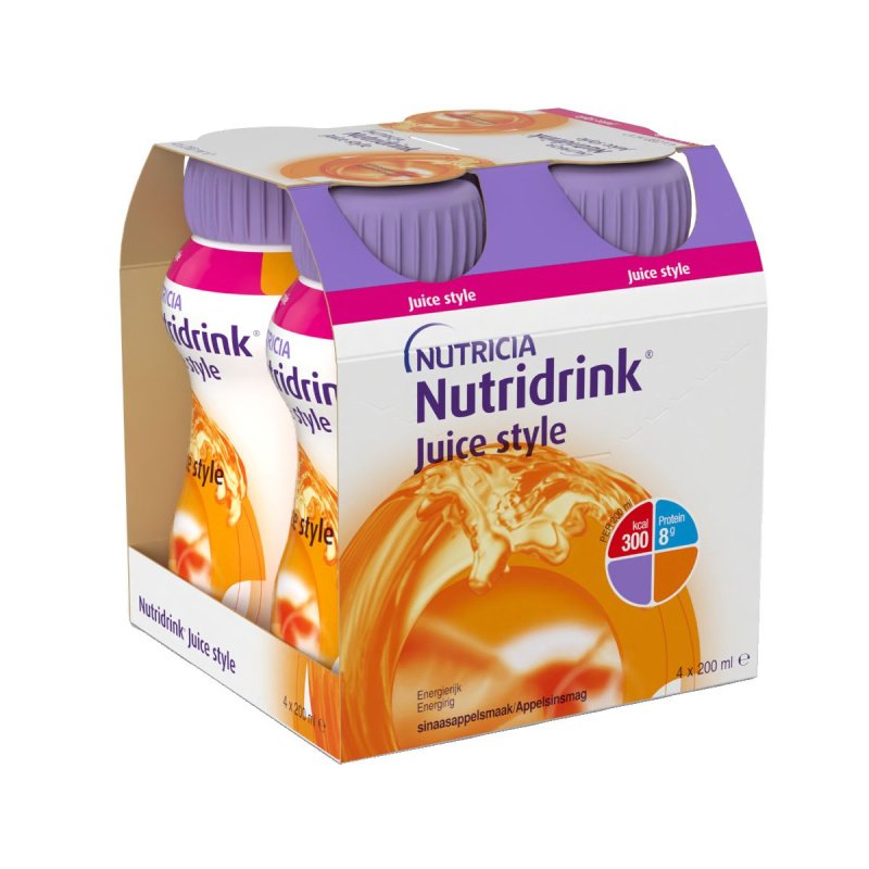 NUTRIDRINK Juice style příchuť pomeranč 4 x 200 ml