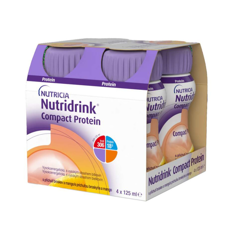 NUTRIDRINK Compact protein broskev/mango 4 x 125 ml