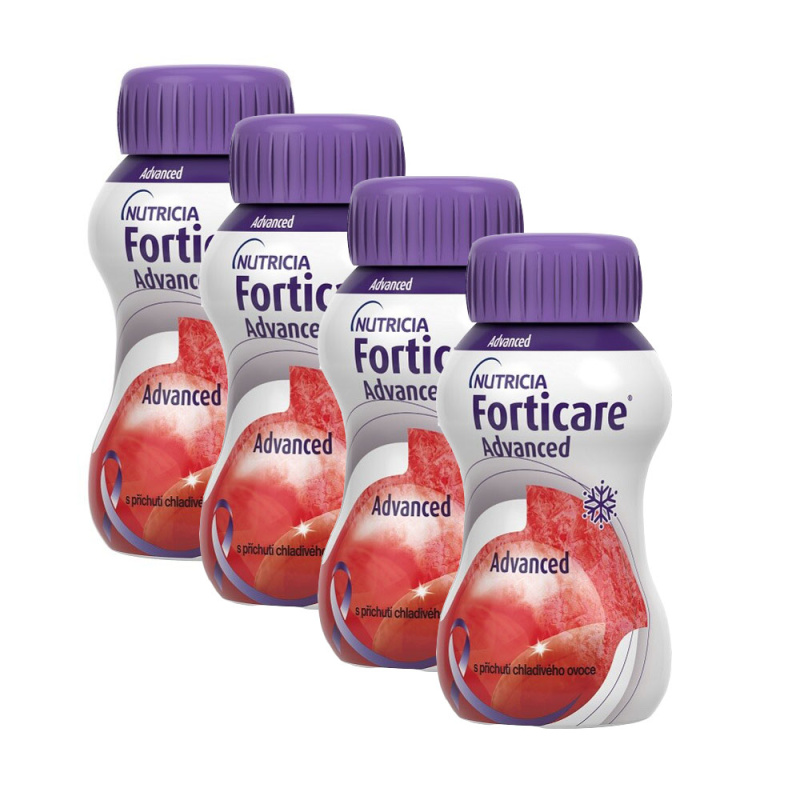 FORTICARE Advanced příchuť chladivého ovoce 4 x 125 ml