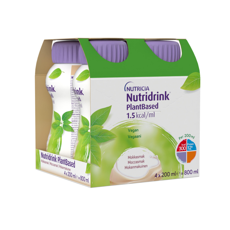 NUTRIDRINK PlantBased s příchutí kávy 4 x 200 ml