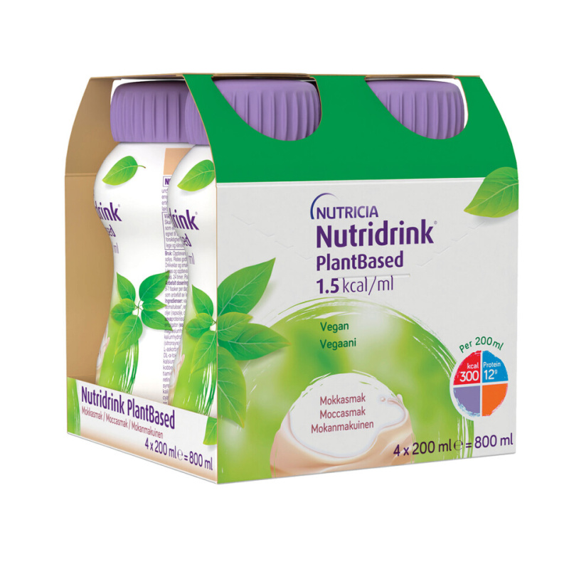 NUTRIDRINK PlantBased s příchutí kávy 4 x 200 ml