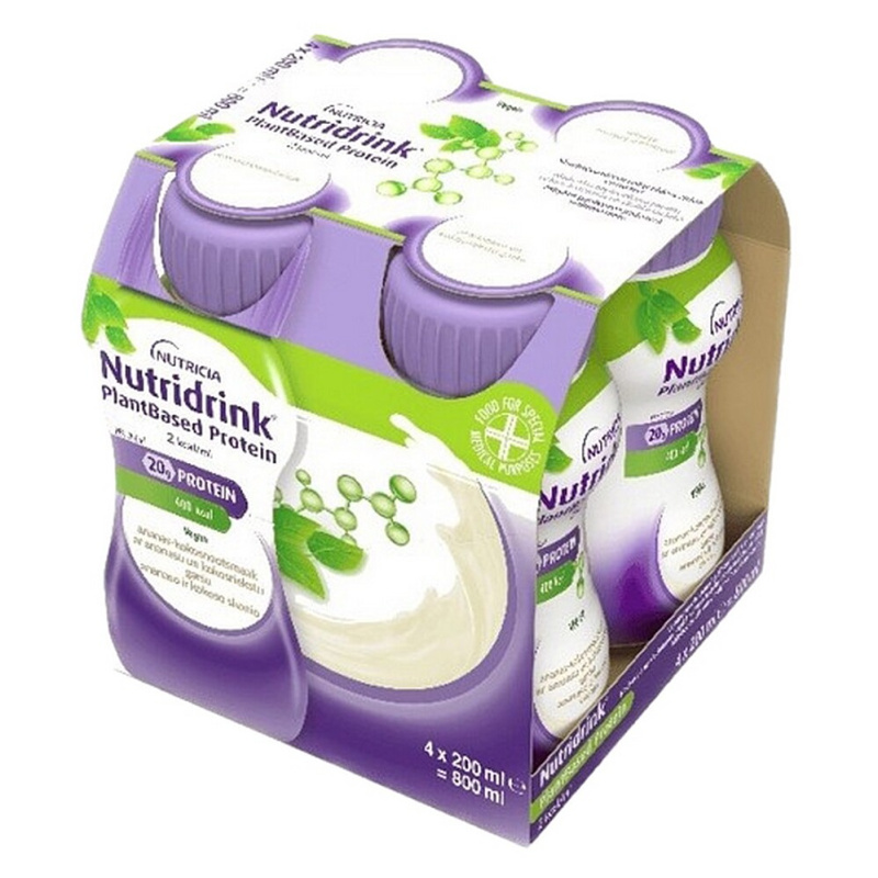 NUTRIDRINK PLANTBASED PROTEIN 2.0 S PŘÍCHUTÍ ANANAS/KOKOS POR SOL 4X200ML