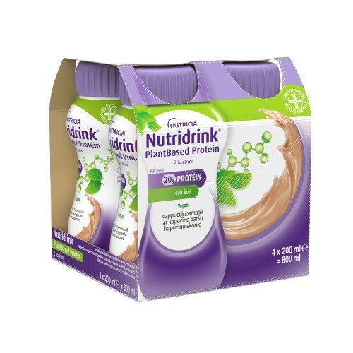 NUTRIDRINK PLANTBASED PROTEIN 2.0 S PŘÍCHUTÍ CAPPUCCINO POR SOL 4X200ML