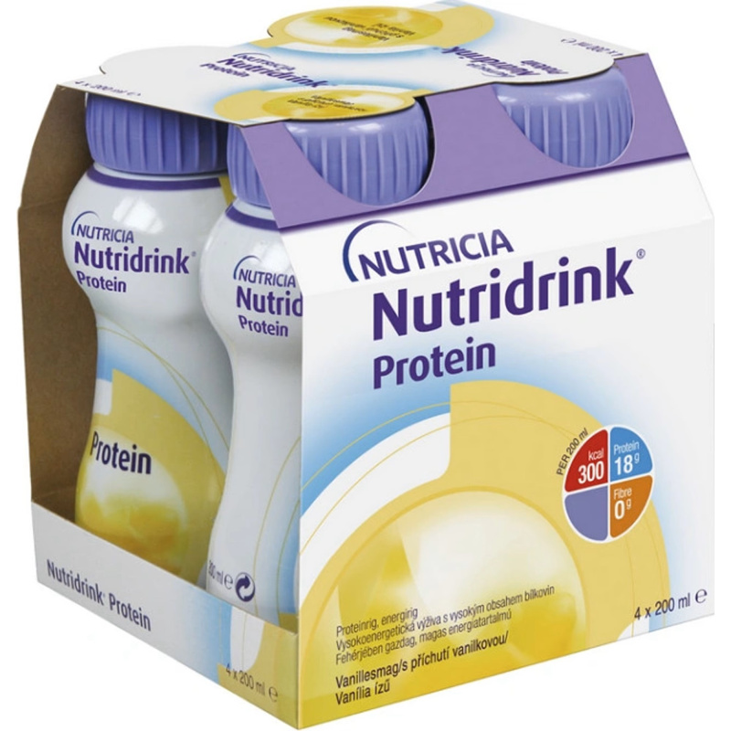 Nutridrink Protein s příchutí vanilkovou 4x200 ml