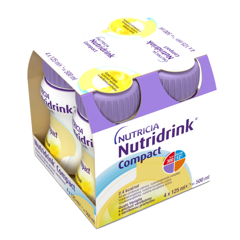 NUTRIDRINK Compact s příchutí vanilka 4 x 125 ml