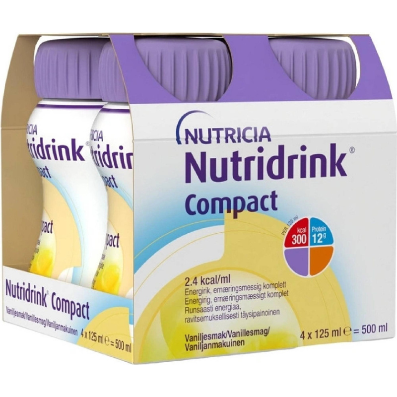 NUTRIDRINK Compact s příchutí vanilka 4 x 125 ml